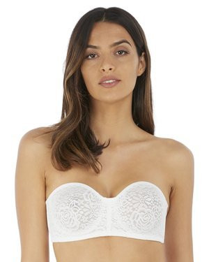 Halo Lace biustonosz z odpinanymi ramiączkami - kremowy/ecru