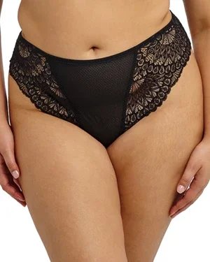 Elomi Tiernie stringi koronkowe – czarne
