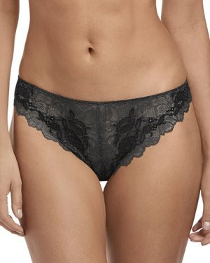 Lace Perfection figi tanga - czarne