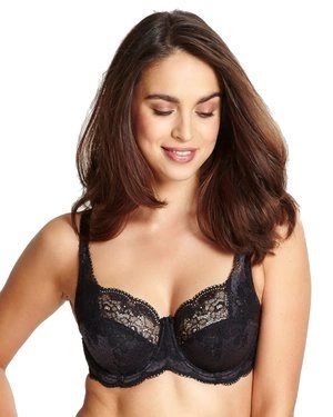 Clara biustonosz full-cup - czarno-grafitowy