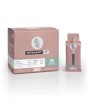 HepaHappyLip liposomalny ostropest z karczochem i choliną 30 saszetek