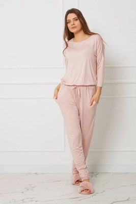 Komplet damski plus size ze spodniami OH!ZUZA N&D H29 - różowy