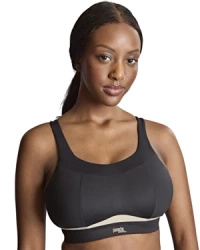 Freedom biustonosz sportowy bezfiszbinowy z miękką miseczką - czarny / szary - Panache Sport