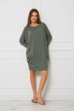 Sukienka - oversize plus size OH!ZUZA N&D H23 - zielona