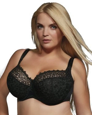 Betty biustonosz full cup z fiszbinami - czarny