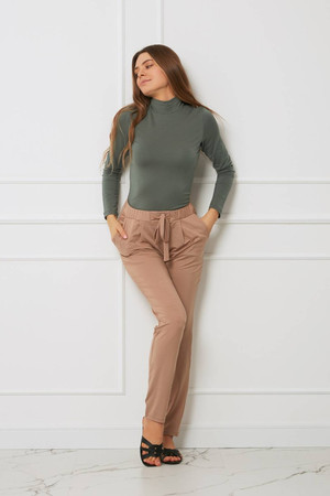 Bluzka damska - plus size z półgolfem OH!ZUZA N&D H24T - zielona