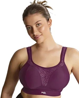 Panache Sport Boundless biustonosz bez fiszbin - bordowy