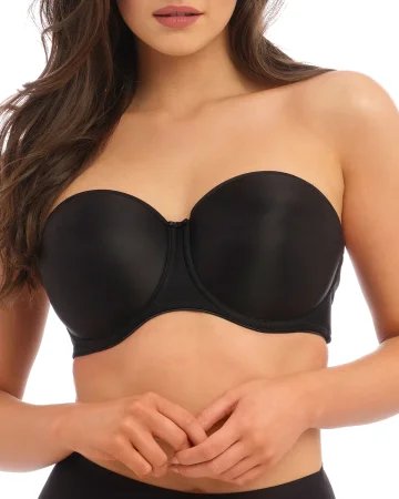 Fantasie Smoothing biustonosz bez ramiączek z formowaną miseczką - czarny