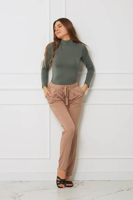 Bluzka damska - plus size z półgolfem OH!ZUZA N&D H24T - zielona