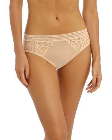Wacoal – figi Raffine z koronką – beżowe