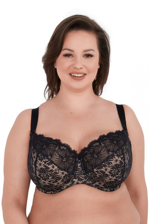 Biustonosz chantal maxi bsm 534 - czarny ażur