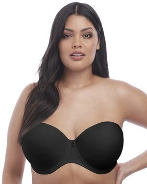 Smooth biustonosz bezszwowy bez ramiączek - czarny