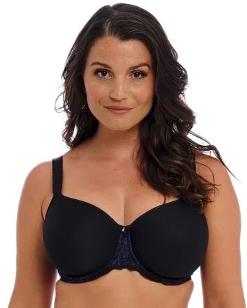 Fantasie Emmaline biustonosz spacer z koronką full cup - czarno-granatowy