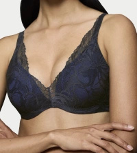 Biustonosz usztywniany Body Make-Up Illusion Lace WP - czarny