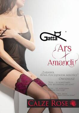 Pończochy Ars Amandi Calze Rose - nero/rosso