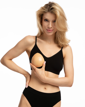 Julimex DOUBLE STICKY BIKINI PUSH-UP BRA PADS – piankowe samoprzylepne wkładki obustronnie klejone – Beżowy