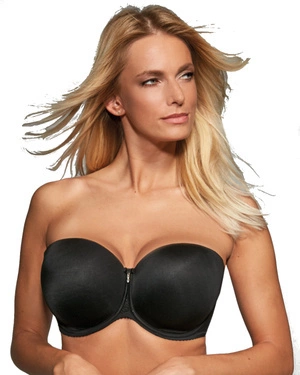 Fortuna biustonosz balkonetka z wymiennym tyłem na silikonowy - czarny