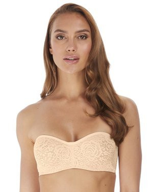Halo Lace biustonosz z odpinanymi ramiączkami - beżowy/cielisty