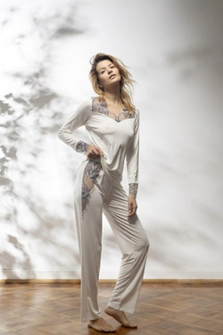 Piżama OH!ZUZA N&D 3701 - kremowy