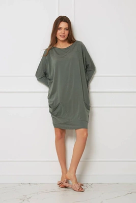 Sukienka - oversize plus size OH!ZUZA N&D H23 - zielona