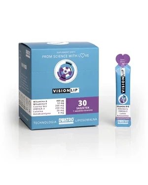 VisionLip liposomalna luteina z DHA, astaksantyną i witaminą A 30 saszetek