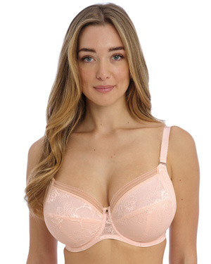 Fusion Lace biustonosz koronkowy full cup - różowy