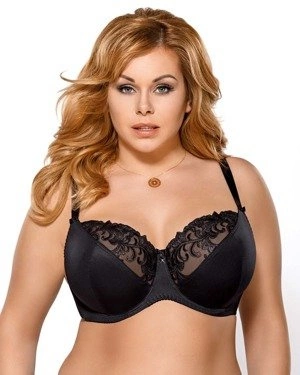 Victoria K378 biustonosz miękki na fiszbinach - czarny