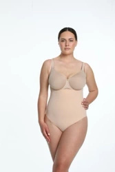 Body wyszczuplające pod biust bezszwowe 419 - beżowe