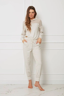 Spodnie - homewear plus size OH!ZUZA N&D H20 - kremowe