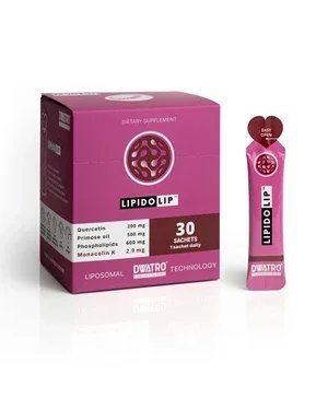 Lipidolip liposomalny czerwony ryż z kwercetyną i olejem z wiesiołka 30 saszetek