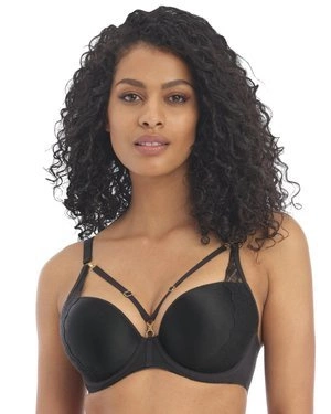 Freya Temptress biustonosz T-shirt bezszwowy Plunge - czarny