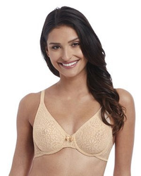 Halo Lace biustonosz full cup bezszwowy - beżowy/cielisty