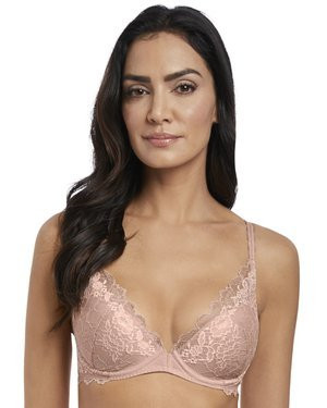 Lace Perfection biustonosz push up pudrowy róż