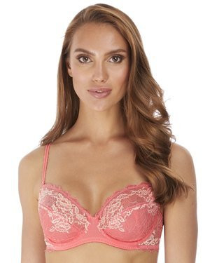 Lace Perfection biustonosz miękki - truskawkowy