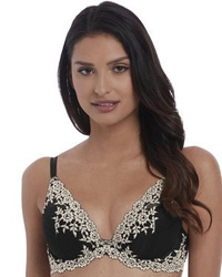 Wacoal Embrace Lace koronkowy biustonosz plunge - czarny