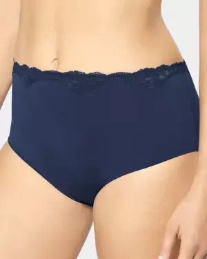 Touch of Modal Midi 10182551 majtki damskie figi granatowe z gładkim szwem