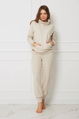 Spodnie - homewear plus size bawełniane OH!ZUZA N&D H13 - kremowe