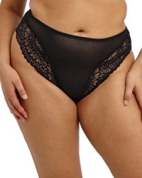 Elomi Tiernie figi koronkowe z podwyższonym stanem - czarne