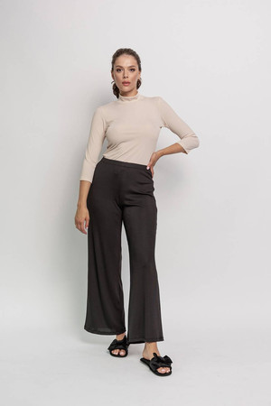 Bluzka damska - plus size z golfem OH!ZUZA N&D L10 - beżowa
