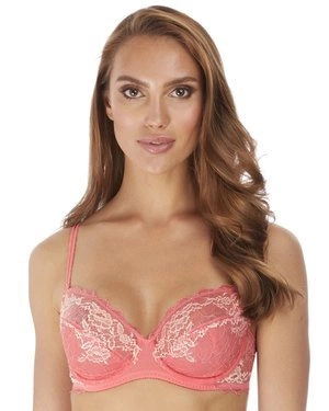 Lace Perfection biustonosz plunge - truskawkowy