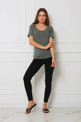 Spodnie - legginsy plus size tencel OH!ZUZA N&D H22- czarne