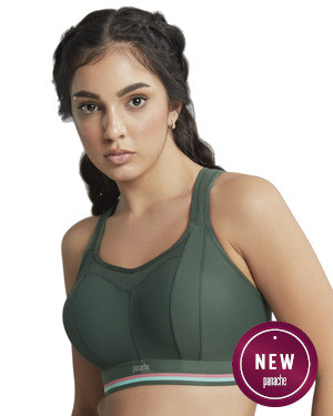 Panache Sport biustonosz bez fiszbin Racer Back - zielony