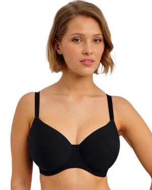 Freya Essentially Smooth biustonosz T-shirt formowany balkonetka z fiszbinami - czarny
