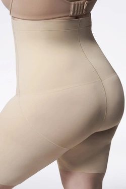 Bermudy wysoka talia 269 - beżowe