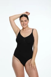 Body wyszczuplające bezszwowe 421 - czarne