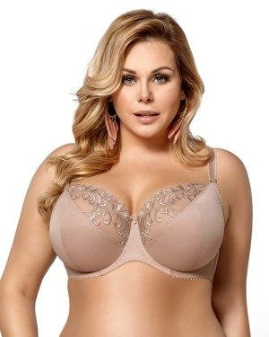 Victoria K378 biustonosz miękki na fiszbinach - beżowy/cielisty