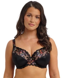 Magdalena biustonosz miękki z fiszbinami z bocznym panelem zbierającym - czarny