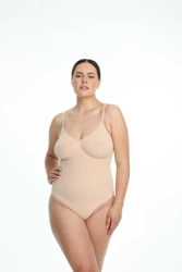 Body wyszczuplające bezszwowe 421 - beżowe