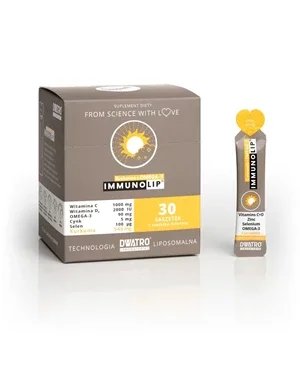 Immunolip Kurkuma+OMEGA-3 liposomalne witaminy C i D z kurkumą 30 saszetek