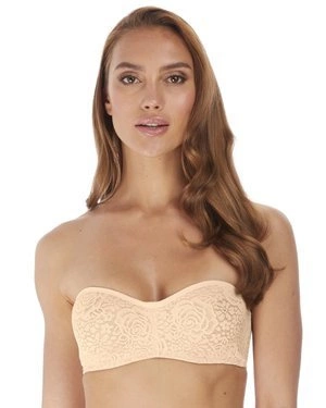 Halo Lace biustonosz z odpinanymi ramiączkami - beżowy/cielisty